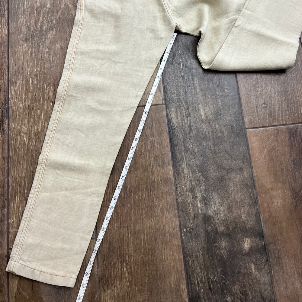 Sunday Saint Tropez Tan Linen Ankle Pants - Picture 5 of 9